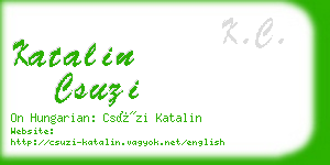 katalin csuzi business card